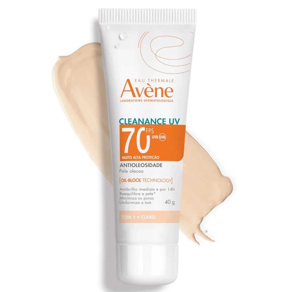 Protetor Solar Facial Com Cor para Pele Oleosa Avène Cleanance