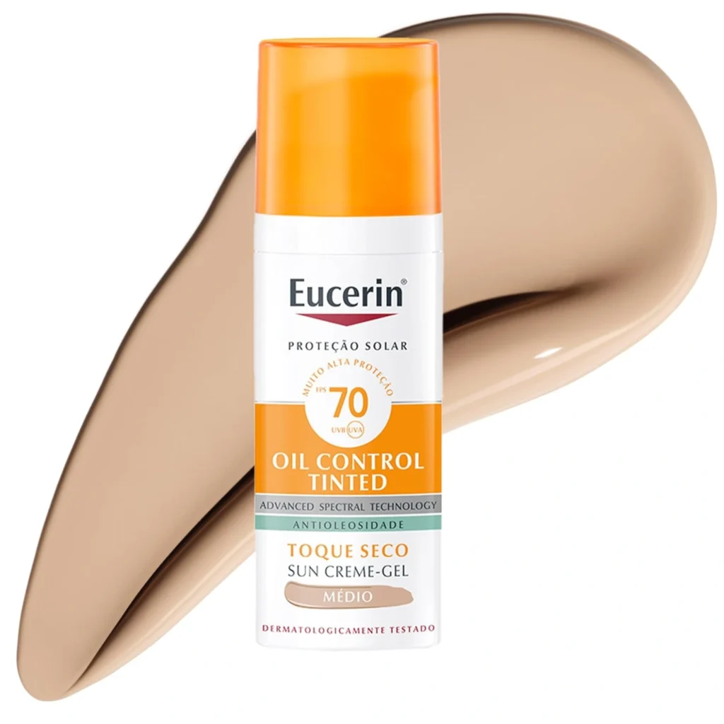 protetor solar facial com cor para pele oleosa  Eucerin Oil Control
