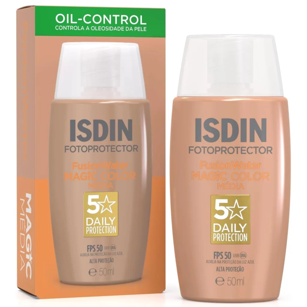 protetor solar facial com cor para pele oleosa   ISDIN Fusion